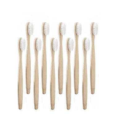 Imagem de Dioche Escovas de Dente de Bambu, Macias para Gengivas Sensíveis e Limpeza Profunda, Alça Fácil para Conforto e Controle (3)