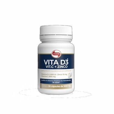 Imagem de Vitamina D3 + C + Zinco 30 Cápsulas 1000mg VitaFor-Unissex