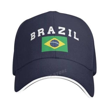 Imagem de Unisex ajustável Brasil bonés de beisebol, homem esporte ao ar livre, 