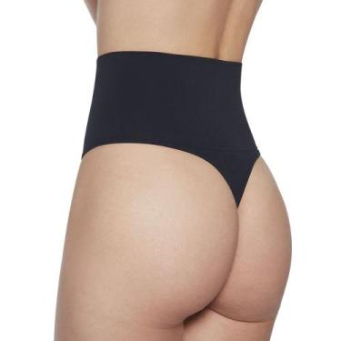 Imagem de Calcinha Fio Dental Redutora Slim Loba Lupo 41010-001 Microfibra, Pret