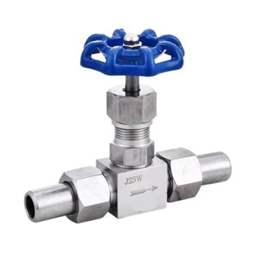 Imagem de Válvula de parada de aço inoxidável 304 Válvula de agulha soldada J23W-160P Válvula de desconexão dupla de alta pressão Rosca fêmea para válvulas de equipamentos industriais, caldeiras, compressores