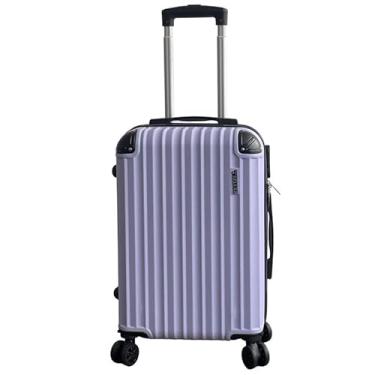 Imagem de Mala de Bordo ABS 10kg 17” a 21” Polegadas Mala de Viagem com Rodinhas 360° Cadeado Código (Lilás-20”(10KG) Modelo-JJJ)