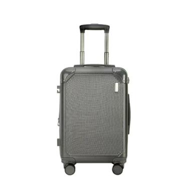 Imagem de Mala de Bordo 10kg Pequena ABS 20 Pol com Cadeado Rodas Duplas 360° Bagagem de Mão (Cinza Grafite)