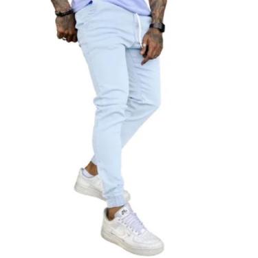 Imagem de Calça Jeans Jogger Masculina Jogguer Sarja Cores Preta,Caramelo,Vinho 