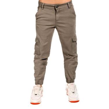 Imagem de Calça Sarja Cargo Jogger Masculino Infantil de Menino Juvenil - Ewg Mo