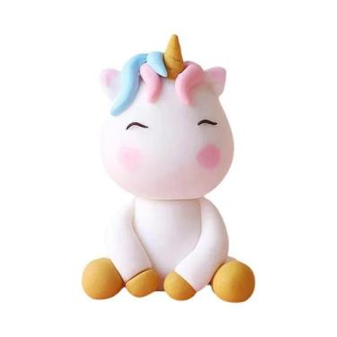 Imagem de Topo De Bolo De Unicórnio Arco-Íris Para Meninas, 9 Peças, Decorações 