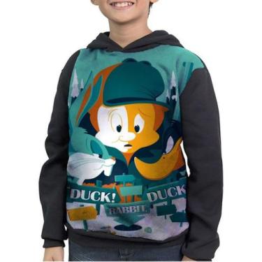 Imagem de Moletom Infantil Looney Tunes Pernalonga E Patolino Gaguinho, Preto, 3