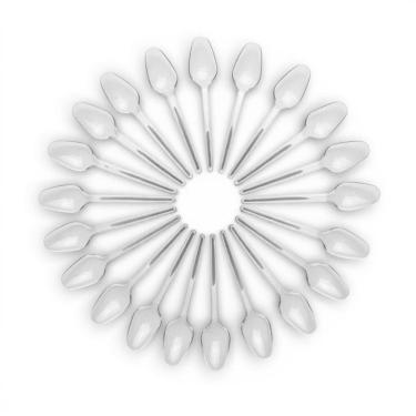 Imagem de Kit 200 Mini Colher Transparente 8Cm Descartável Brigadeiro