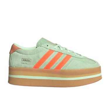 Imagem de adidas Tênis feminino Gazelle Stack casual - verde, laranja, Verde, 36