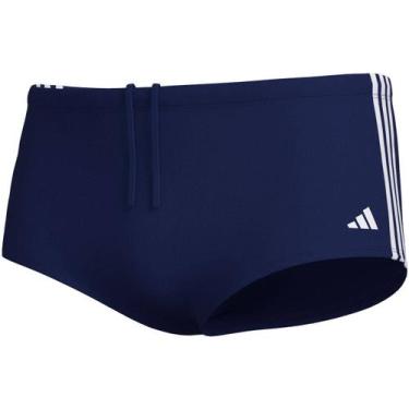 Imagem de Sunga Adidas 3 Listras Masculina JW4439 Azul Marinho/Branco, Azul mari