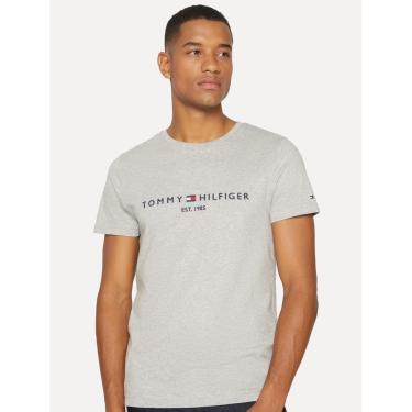 Imagem de Camiseta Tommy Hilfiger Masculina Core Logo Tee Cinza Claro Mescla-Masculino