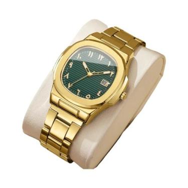 Imagem de Relógio De Pulso Masculino De Luxo Com Mostrador Quadrado, Relógio De 