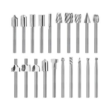 Imagem de 10 Peças De Brocas De Router HSS De Carboneto Com Haste De 1/8 Polegad