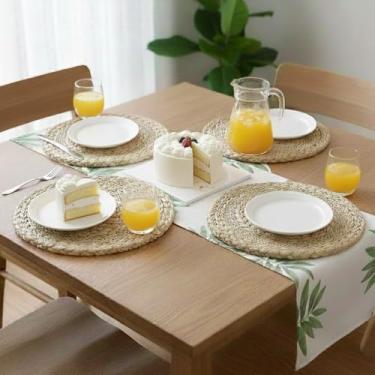 Imagem de Lugar Americano Redondo Fibra Natural Jacinto D´água 38cm 6 Unidades