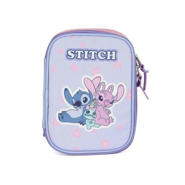 Imagem de Estojo Box 100 Pens Luxcel Stitch Flores Roxo-Feminino