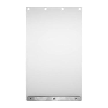 Imagem de Dualoai Porta para cães com aba de substituição às intempéries, com furo para parafuso, ideal para entrada na parede, aluguel ou porta de correr, Transparente