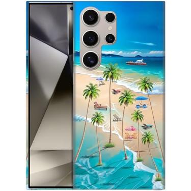 Imagem de GlamCase - Capa com suporte estampado Palm Trees Beach para S24Ultra5G Branco