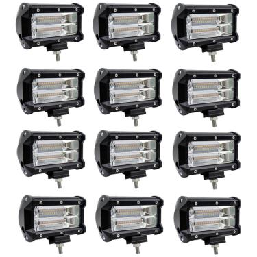 Imagem de 12 Farol De Milha Led 10~30V 6000K 6480Lm 72W 24 Leds X 3W Vpl-7343 -1005