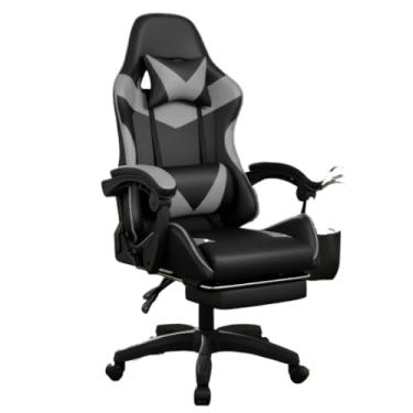 Imagem de Cadeira Gamer Profissional Escritório Ergonômica Reclinável Confortável Com Rodinha E Apoio Para Pés (Preto)