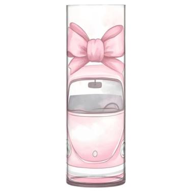 Imagem de Qilmy Vaso rosa de Dia dos Namorados para flores, vaso de belas artes, decoração de casa para escritório, sala de jantar, sala de estar, casamento617