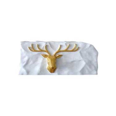 Imagem de Caixa de lenços multifuncional caixa de lenços de papel de resina com controle remoto caixa de armazenamento reutilizável suporte de caixa de lenços faciais para escritório em casa (branco)