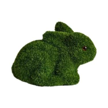 Imagem de Estátua De Coelho Verde De Páscoa, Coelho De Pelúcia Para Decoração De