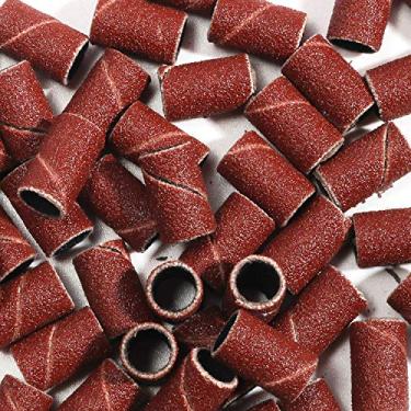 Imagem de 100 Peças Anel de Lixa para Unhas 80 Bandas Círculo Arquivo Broca Adequado Máquina 3 32 Polimento Esmerilhamento Suavização Remoção Cutícula Pedicure Naturais Artificiais Abrasão- Uso em Salão Beleza