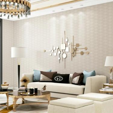 Imagem de Papel De Parede Geométrico Bege - Col1008