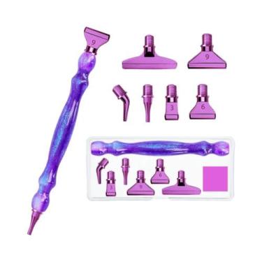 Imagem de Conjunto De Canetas Para Pintura Diamante 5D Roxo DIY, Multifuncional,