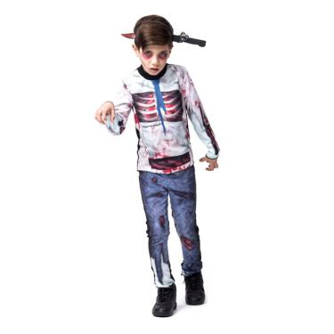 Imagem de Fantasia De Zumbi Infantil Walking Dead Halloween Festas
