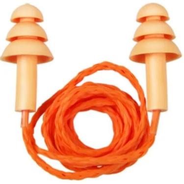 Imagem de Protetor Auricular Tipo Plug Silicone 12 Db C/Cordao C/ 8Pçs