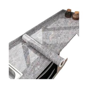 Imagem de Papel De Parede Adesivo Impermeável De Mármore 40cm Para Banheiro, Coz
