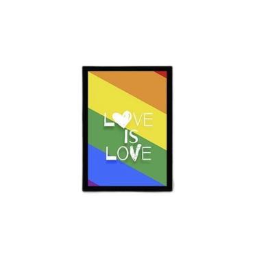 Imagem de Quadro Love Is Love 45X34Cm - Com Vidro Moldura Preta