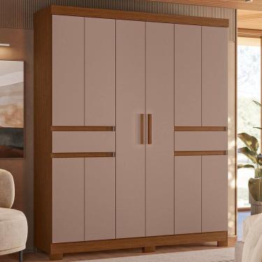 Imagem de Guarda-roupa 10 Portas e 02 Gavetas Olímpia Nogueira / Capuccino