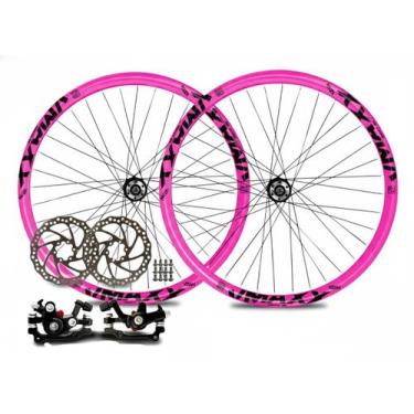 Imagem de Par De Roda Aro 26 Vmaxx Com Freio A Disco Completa Alumínio Envio Ime