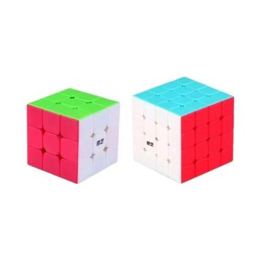 Imagem de Cubo Mágico QiYi Sem Adesivos 2x2 3x3 4x4 5x5 6x6 7x7 8x8 9x9 Brinqued
