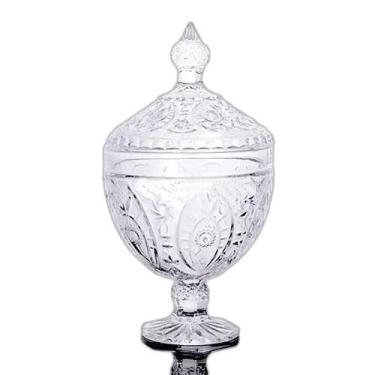 Imagem de Bomboniere De Vidro Baleiro Potiche Tampa Pedestal 29 X 16 - Cheng Xia