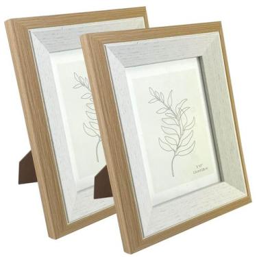 Imagem de Kit 2 Porta Retratos 13X18Cm Borda Larga Moderno Mesa 6334 - Casa Nuve