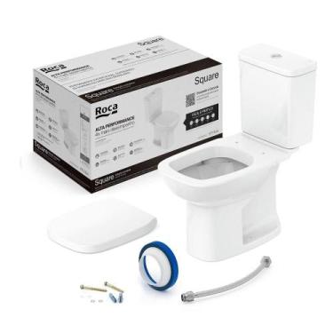 Imagem de Kit De Vaso Com Caixa Acoplada Roca Square Branco C329723003 - INCEPA 