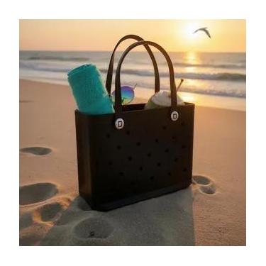 Imagem de Bolsa Eva Premium Preto Luxo Praia Piscina Impermeável - - Allurys, M