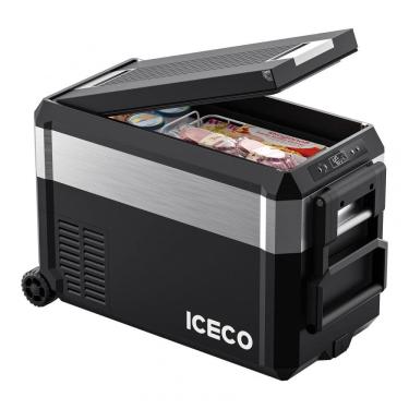 Imagem de Geladeira Portátil 38L com Tampa Multifuncional, DC 12 24V, AC 110 240V, ICECO JP40, Preto