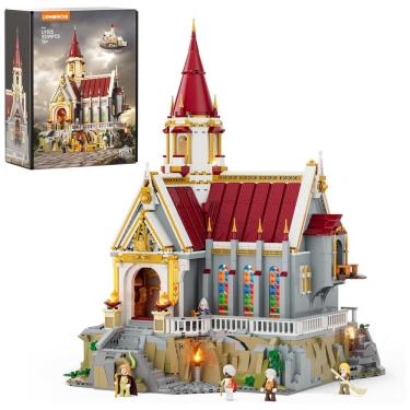 Imagem de Conjunto de blocos de montar Lumibricks Medieval King’s Castle Treasury castelo tesouraria medieval com iluminação LED, 3209 peças