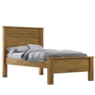 Imagem de Cama Solteiro Com Painel Ripado - Verona-cumaru - Móveis Horizonte