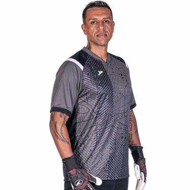 Imagem de CAMISETA M/C GOLEIRO SUBLIMADA KRAFT 04386-CPB - CINZA/PRETO G-Masculino