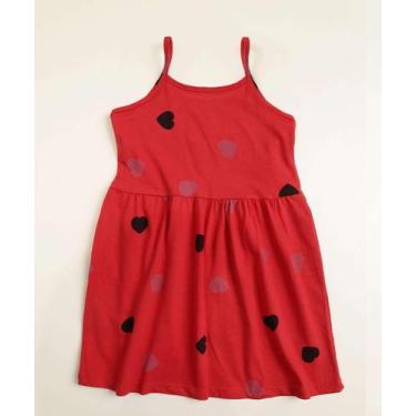Imagem de Vestido Infantil Estampa Corações Marisa Tam 1 a 3-64042, Vermelho, 2