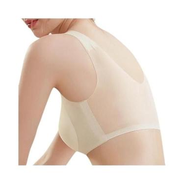 Imagem de Sutiã Feminino Sem Fio, Sem Costura, Ultrafino, Respirável, Push-up, L