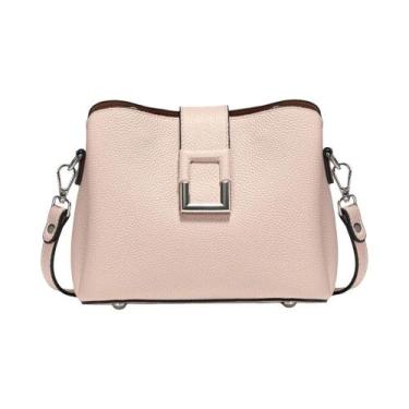 Imagem de Bolsa De Ombro Feminina Em Couro Genuíno Branco Zency Designer Grande 