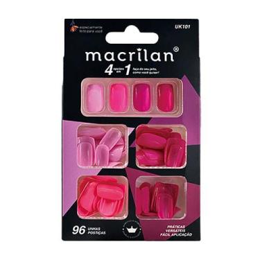 Imagem de Macrilan Kit de Unhas Postiças Tamanho Médio 96 Peças - UK101, Kit