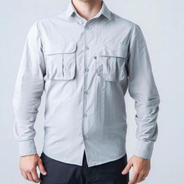 Imagem de Camisa de Pesca Masculina Classic Pro Gelo - Mar Negro, G1