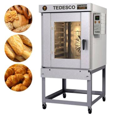 Imagem de Forno Turbo de Padaria 602 Litros Com Vapor Para 8 Assadeiras Elétrico FTT240E Tedesco